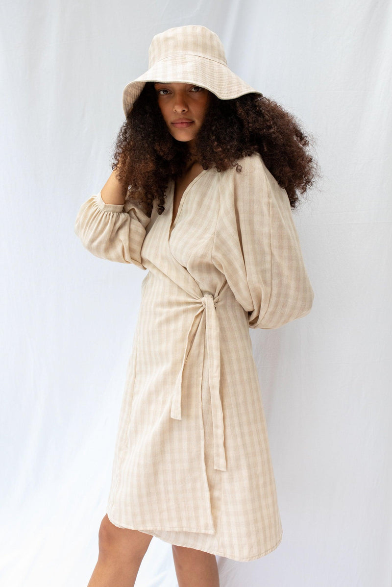 ReCreate Clothing | Neve Dress | Natural Gingham | The Colab | Shop Womens | New Zealand