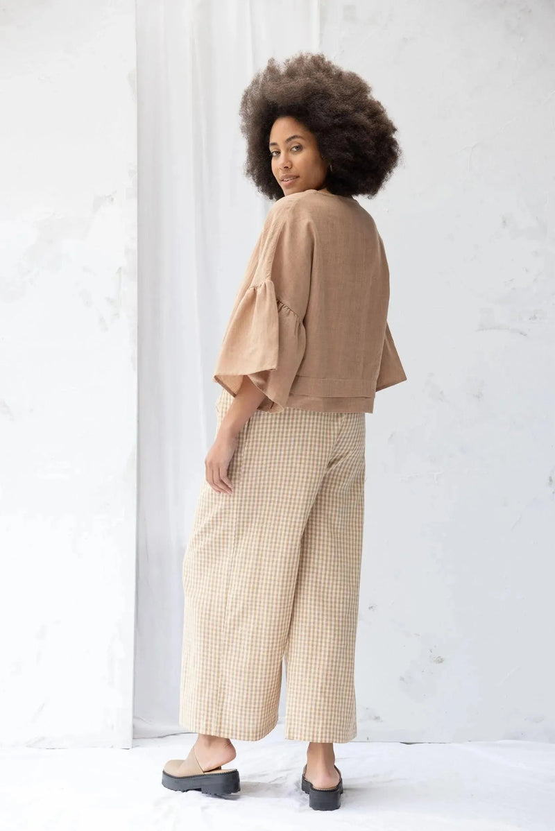 ReCreate Clothing | Harry Pant | Brown Gingham | The Colab | Shop Womens | New Zealand