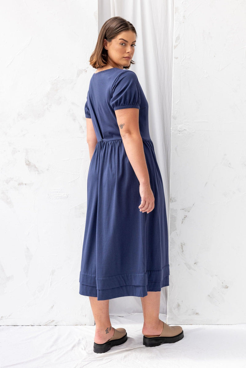 ReCreate Clothing | River Dress | Soft Navy | The Colab | Shop Womens | New Zealand