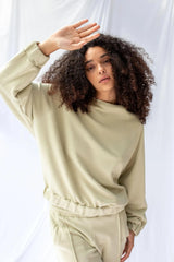 ReCreate Clothing | Signal Sweatshirt | Green Tea | The Colab | Shop Womens | New Zealand