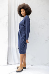 ReCreate Clothing | Unbound Dress | Soft Navy | The Colab | Shop Womens | New Zealand