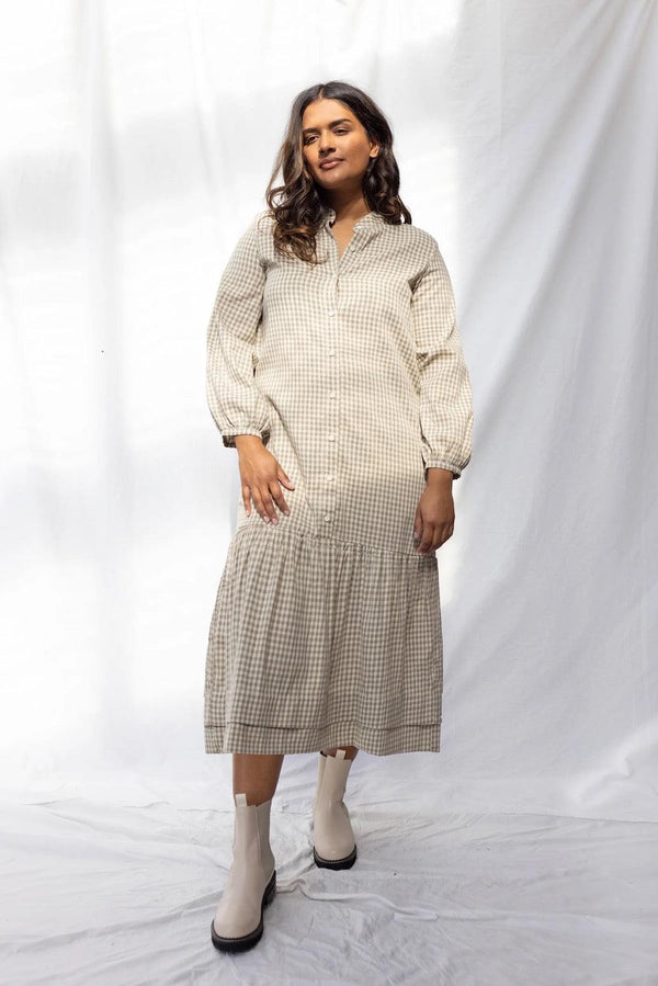 ReCreate Clothing | Camille Dress | Grey Gingham | The Colab | Shop Womens | New Zealand