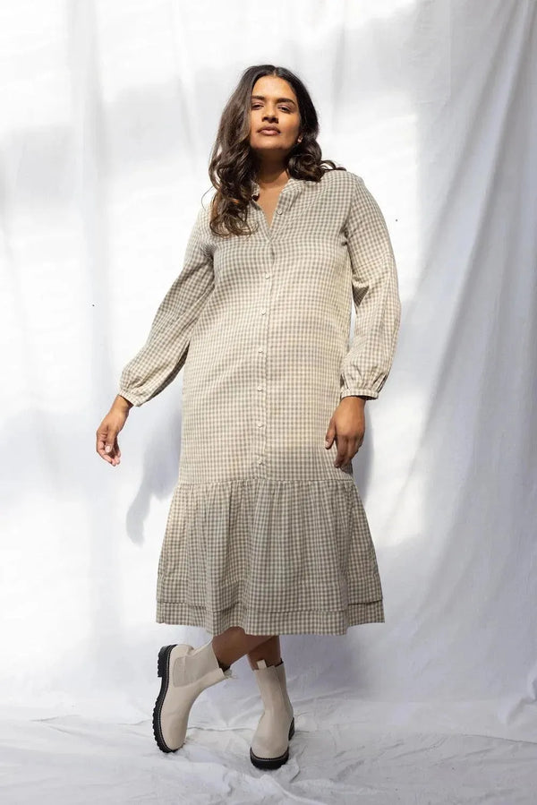 ReCreate Clothing | Camille Dress | Grey Gingham | The Colab | Shop Womens | New Zealand