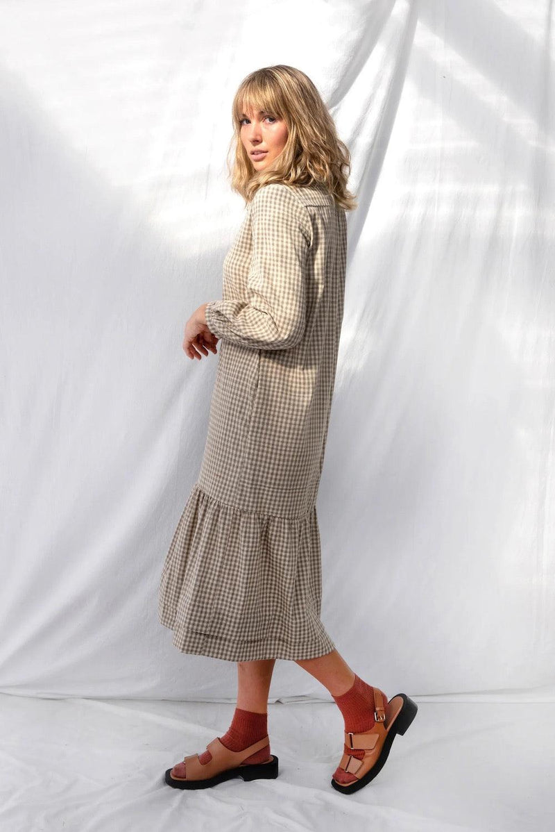ReCreate Clothing | Camille Dress | Grey Gingham | The Colab | Shop Womens | New Zealand