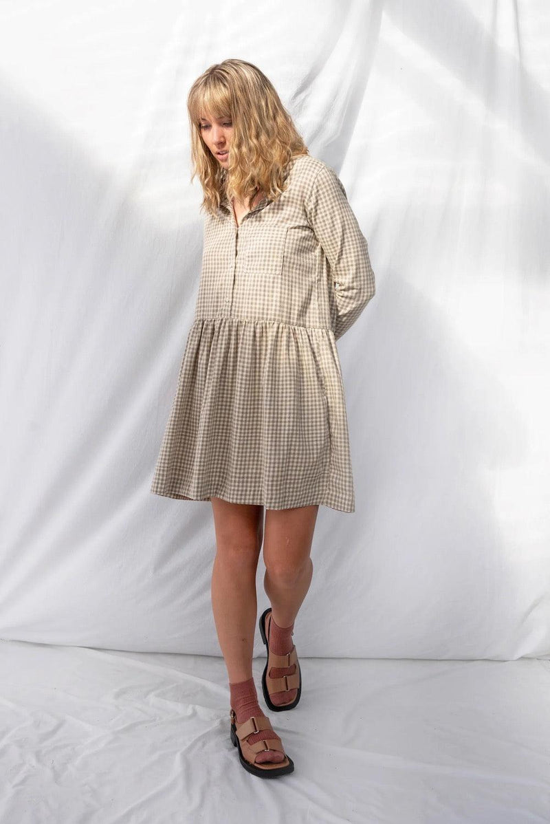 ReCreate Clothing | Evergreen Dress | Grey Gingham | The Colab | Shop Womens | New Zealand