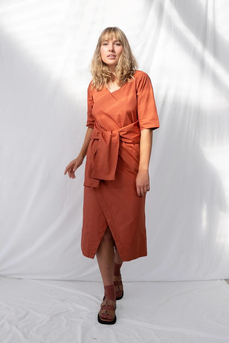 ReCreate Clothing | Fraction Dress | Burnt Sienna | The Colab | Shop Womens | New Zealand