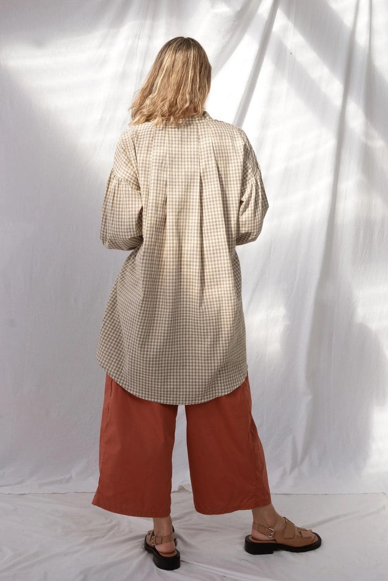 ReCreate Clothing | Poppy Shirt | Grey Gingham | The Colab | Shop Womens | New Zealand
